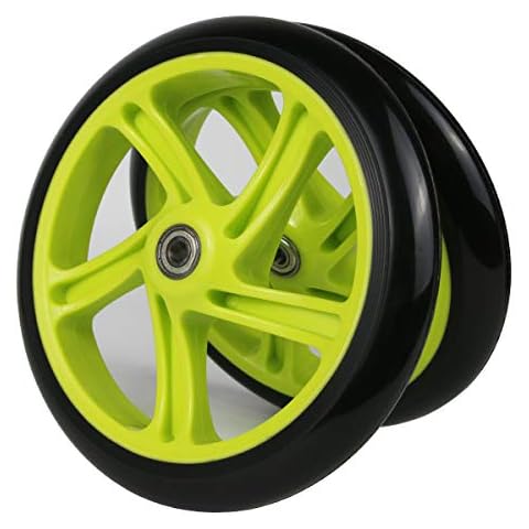 Z-FIRST 2PCS 200mm Adult Scooter Wheels with ABEC 9 Bearings for Razor and Adult Kick Scooters (Green) Cover