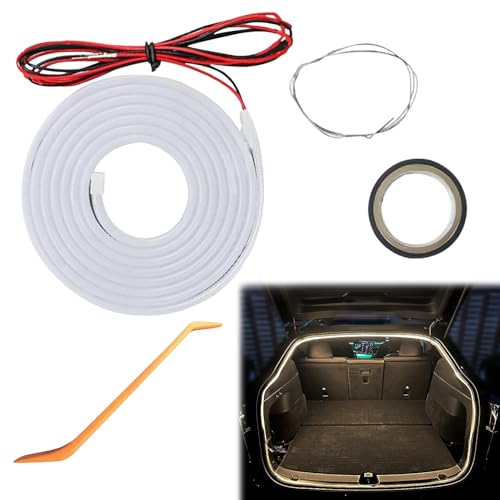 Striscia LED per Bagagliaio Auto, 4 m Striscia a LED per bagagliaio dell'auto, Car Trunk Light Strip, Luci ambientali del bagagliaio, Statico Decorative Lighting, Striscia luminosa per Bagagliaio auto