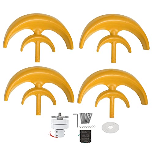 Windturbinen-Generator 600 W Doppelschichtiger Vertikalachsen-Generator 4-Blatt-Windturbinen-Kit für Wind-Solar-Anlage… – Bild 3