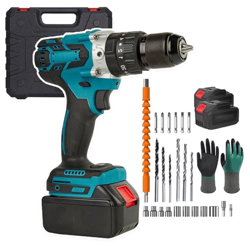 Set de taladro inalámbrico con luces LED y ajustable miniatura 1