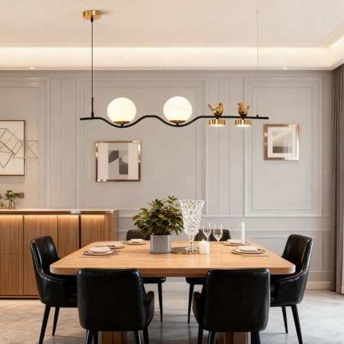Suspension LED salle à manger oiseau luminaire pour repas convivial