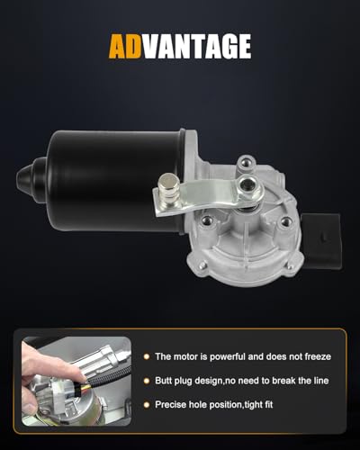 Image of ROADFAR Front Windshield Wiper Motor 12V 4-Pin Compatible with 2002-2006 For Volkswagen Golf, 2002-2005 For Jetta, 2004 R32 - Replaces OEM Part Numbers 1J1955113C, 1J1955113B