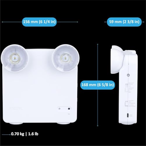 Ideal Security Rechargeable LED Power Failure Light, Adjustable Heads, Up to 48 Hours, 80-140 Lumens, Emergency Light for Home, Prepared for Power Outages, White (2-Pack) - Image 4