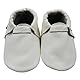 Baby Leder Krabbelschuhe Mit Gummisohle Lauflernschuhe Jungen Mädchen Draußen 6-12 Monate, White