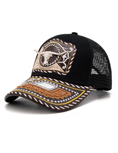 Image of TOPACC Western Trucker Hat for Men Women Cowboy Country Hat Snapback Cap