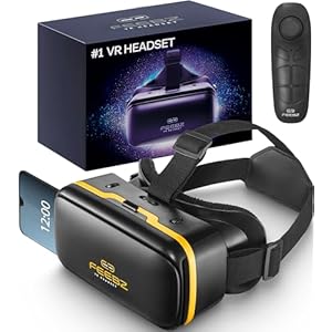 FEEBZ 3D VR Headset for Kids 2.0 + Android Remote – for iPhone & Android Phones | with 3D VR Videos & Apps Links | Virtual Reality Goggles Set for Beginners