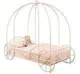 Coaster Home Furnishings Massi Twin Canopy Carriage Bed Powder Pink