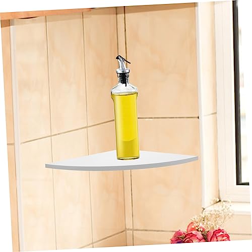 Étagère murale d'angle flottante Mobestech facile à installer en PVC blanc résistant - 7