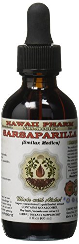 Sarsaparilla Alcohol-FREE Liquid Extract, Sarsaparilla (Smilax Medica) Dried Root Glycerite Herbal Supplement 2 oz