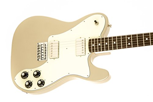 Fender 0142400706 Chris Shiflett Telecaster Deluxe Touche Palissandre Guitare électrique – Noir Shoreline Gold - Les Beatles, Paul McCartney, John Lennon, RIngo Starr, George Harrison Fender 0142400706 Chris Shiflett Telecaster Deluxe Touche Palissandre Guitare électrique – Noir Shoreline Gold – Image 4