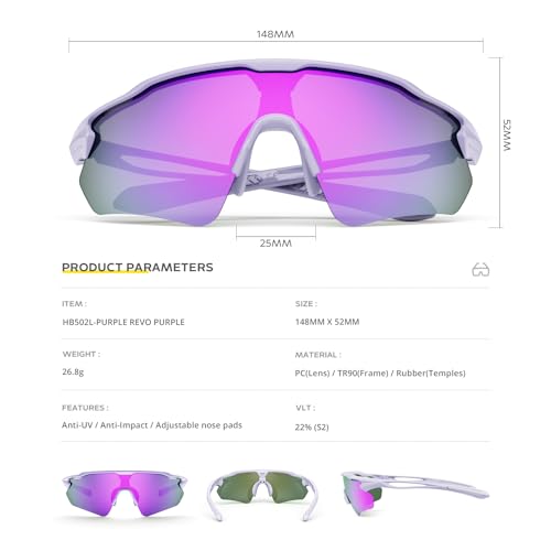Image of Cycling Glasses, TR90 Unbreakable Frame Polarized Anti-UV400 Sports Sunglasses