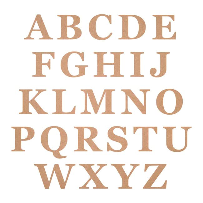 DOTME Custom Alphabets Letter Premarked MDF Wooden Fridge Magnet for Home Craft Art DIY Decor Workers Refrigerator 3 INCH (C)