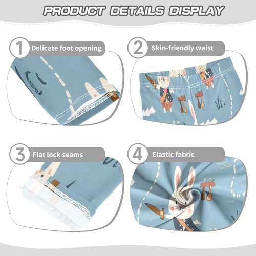 Toddler Girls Leggings Printed Yoga Pants Leggings Pirates Rabbits for Kids3