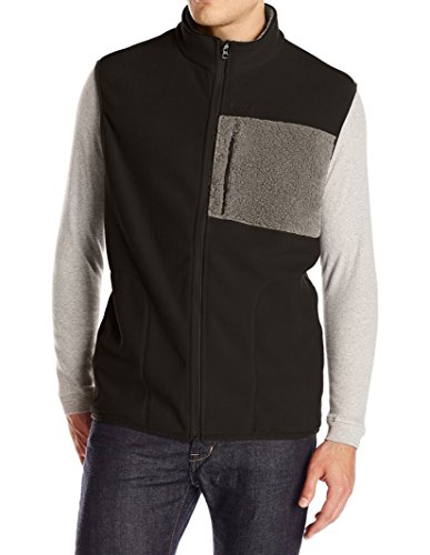 IZOD Men's Polar Fleece Mixed Media Vest