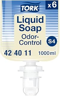 Tork Odour-Control Liquid Soap S4, Dermatologically Tested, 6 x 1000ml, 424011