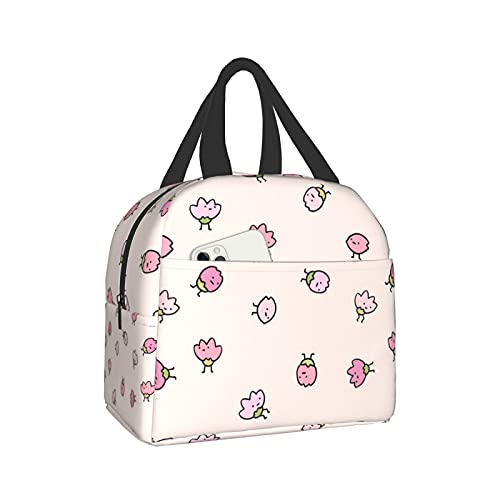 Kawaii Flower Lunch Box Travel Bag Picnic Bags Insulated Durable Shopping Bag Reusable Waterproof Bags For Man Woman #TOP9