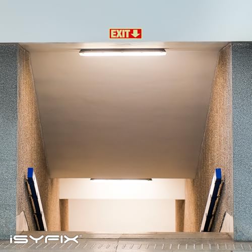 Panneau de sortie avec flèche vers le bas photoluminescent iSYFIX lot de 12 pour bureau