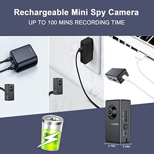 Fuvision Mini Camera, Camera With Motion Detect,1080P Full Hd Camera With 1.5 Hours Battery Life, Security Camera With Loop Recording Perfect For Home And Office #TOP6