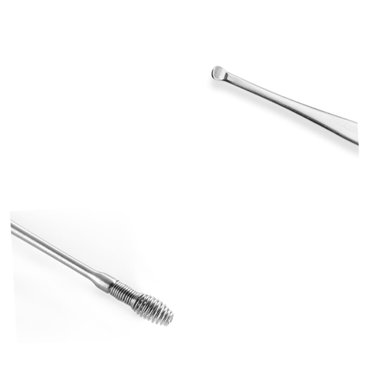 FRCOLOR Upgrade Your Ear Cleaning 8-Piece Stainless Steel Set Massage Spoon Tweezer Set Safe for Ages