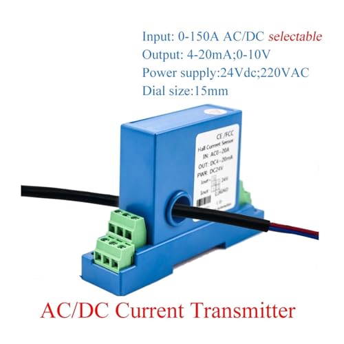 Transmisor 4-20 mA con transformador de corriente 15 mm para sensor 220V 3