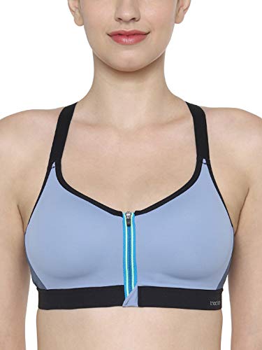 Image of Triumph Triaction Padded Wireless Extreme Bounce Control Sports Bra High Coverage Mesh Racerback Cardio Bra with Wide Straps for Running, Zumba, and High Impact Training Pack Of 1