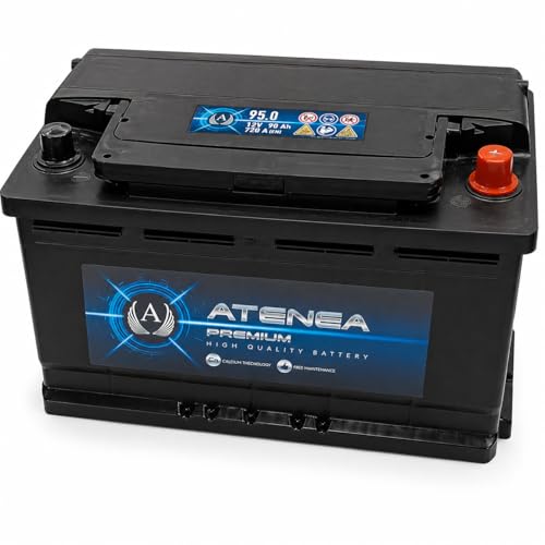 Batería de Coche, Atenea Premium AT900, 90Ah, 12V, 720 A, Standard, Para vehiculos sin sistema Start-Stop