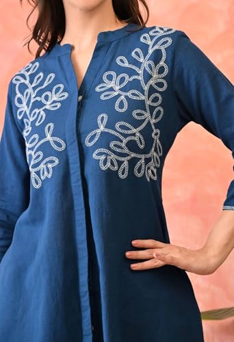 Image of Asmeriyo Women Embroidery Co Ord Set with Side Pocket | Women 2 Pic Kurta Set I Fancy Kurta Set | Stylish Kurti Outfit | Co-Ordination Wear | Festive and Casual wear (211-C-D-19-02)
