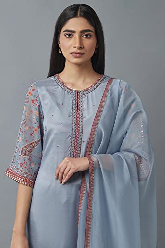 Image of W for Woman Women's Viscose Kurta Pant with Dupatta Set
