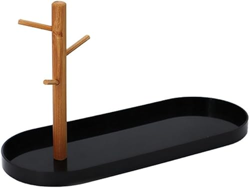 Shinpuru Key Tray & Key Bowl, Jewelry Tray with Wood 3-Tier Hanging Organizer - Multi-Functional Entryway Tray, Perfect for Key Bowl, Ring Holder,