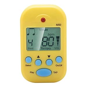 Mini digitale metronoom, gemakkelijk en handig om metronoom te dragen en te repareren voor liefhebbers van muziek(geel)