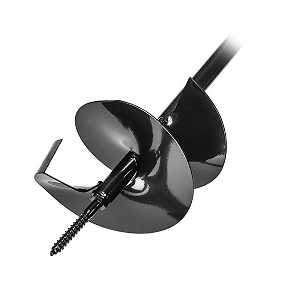 AGROHIT Erdbohrer Ø 250 mm, Handbohrer für Garten, Gartenbohrer aus Stahl, Handgriffe mit Gummi, Bequem & Stabil, Spiralbohrer, Pflanzenbohrer mit Gesamtlänge von 105 cm