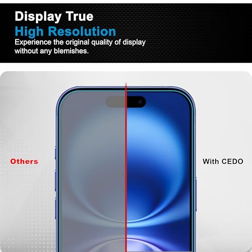 Image of CEDO Magic Box Tempered Glass for iPhone 16 | Dust & Bublle Free Installation Screen Protector with auto Alignment Tool | HD Clear Quality Tempered Glass with Easy Installation Kit (Black)