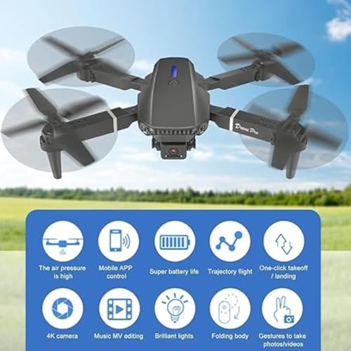 Image of BrUsHlEsS-fOlDaBlE-DrOnE-WiTh-hQ-WiFi-cAmErA-ReMoTe-cOnTrOl-fOr-kIdS-QuAdCoPtEr-wItH-GeStUrE-SeLfIe-fLiPs-bOuNcE-MoDe-aPp-oNe-kEy tAkE-OfF (E88)
