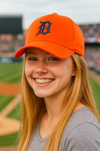 Gorra Deportiva Ajustable para Niños Naranja/Azul miniatura 5
