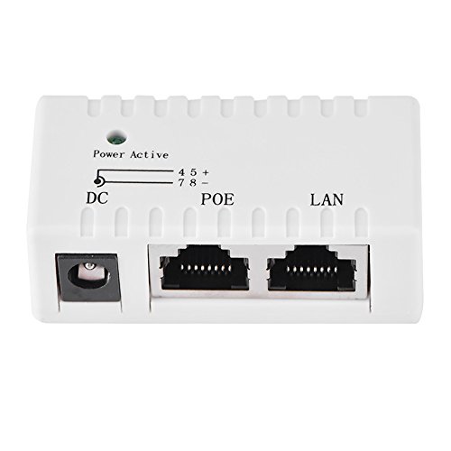 POE Splitter, Power Supply for AP 10M/100Mbs Network Speed POE Adapter Antiwear and for LAN Network (White)