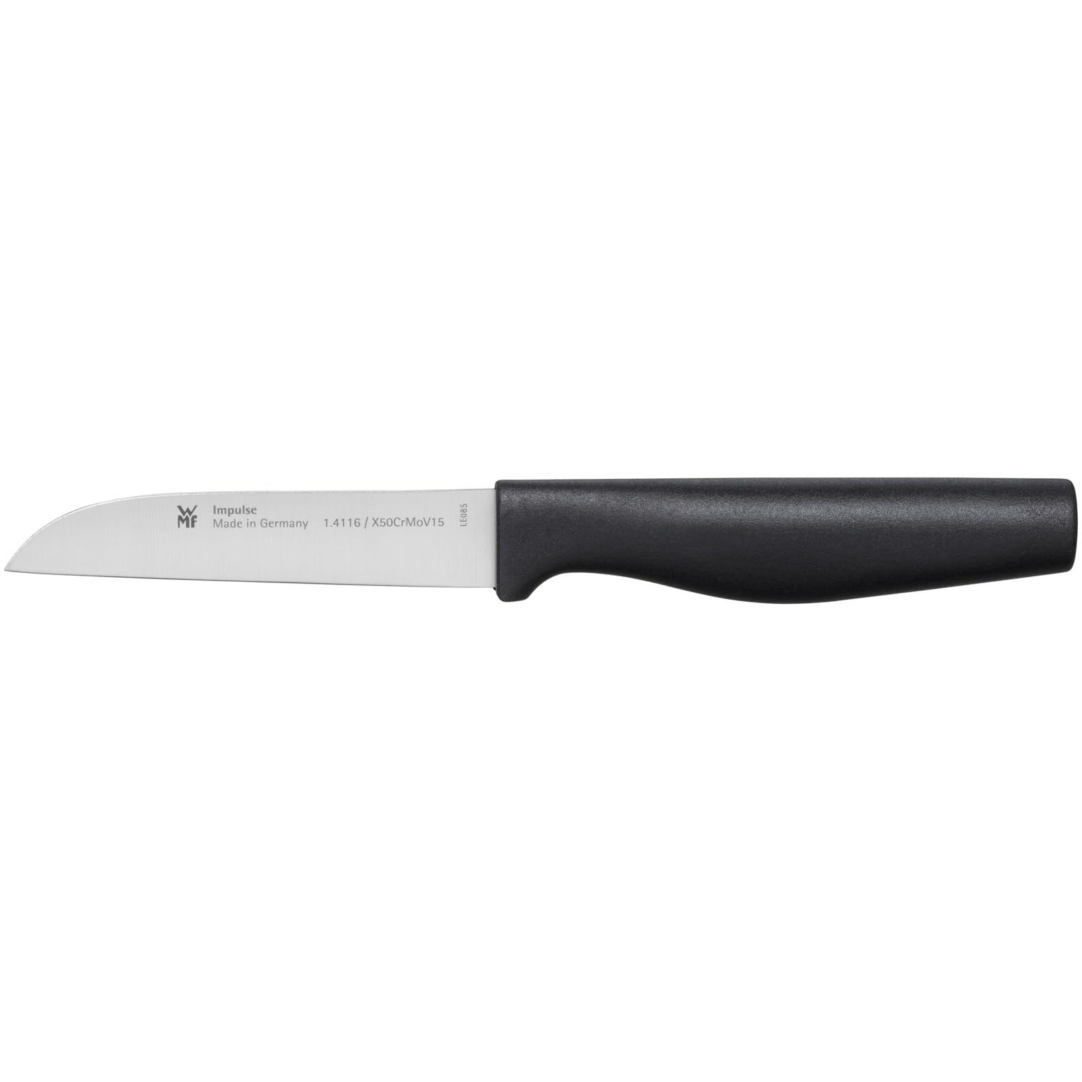 WMF Impulse Messerblock mit Messerset 7teilig, Made in Germany, 4 Messer, Küchenschere, Wetzstahl, Gummibaumholz, platzsparende Aufbewahrung, exzellente Schärfe, perfekte Ergonomie