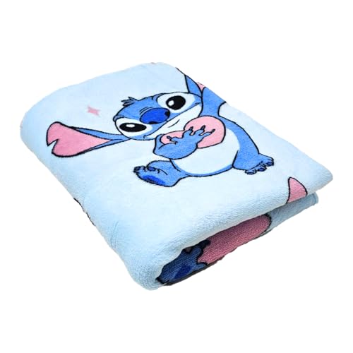 Suncity Manta Infantil Coralina 100x140cm – para Stitch Fan – Manta Invierno Suave y Ligera para Niños y Niñas, Decoración Habitación, Regalo Cumpleaños (Azul)