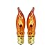 Orange Amber C7 (CA10) Flicker Flame String Light Bulbs (2-Pack)