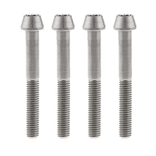 Image of Titanium Ti Bolt M5x9 16 18 20 25 30 35 40 45 50 55 60mm Tapered Head Screws Pack of 4 (M5x45mm, Normal Titanium)