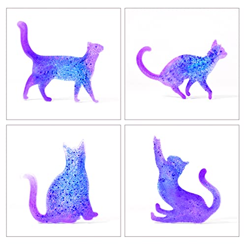 Moldes de resina para gatos fáciles de desmoldar con hebilla para joyas 3