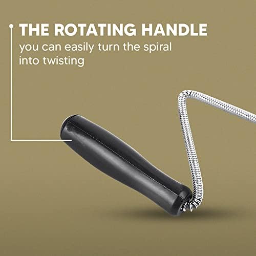 ONE Long Flexible Spring Drain Cleaner | Sink Drain Unblocker Wire Tools for Washbasins, Wastewater Drains, Kitchen Pipes & Other Plumbing Fixture | Flexible Plumbing Snake (3m)
