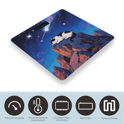 Báscula digital de baño Sleep Cat con pantalla LCD miniatura 3