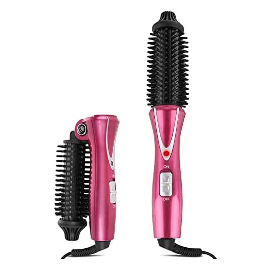 Styling Brush for Short Hair, Hot Brushes for Hair Styling, Electric Folding Hair Curler Comb Brush Portable Styler(American Standard (110-240V))