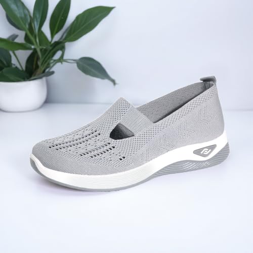 Womens Slip On Walking Shoes-Lightweight Comfort Breathable Travel Workout Go Walk Sneakers Mesh Upper