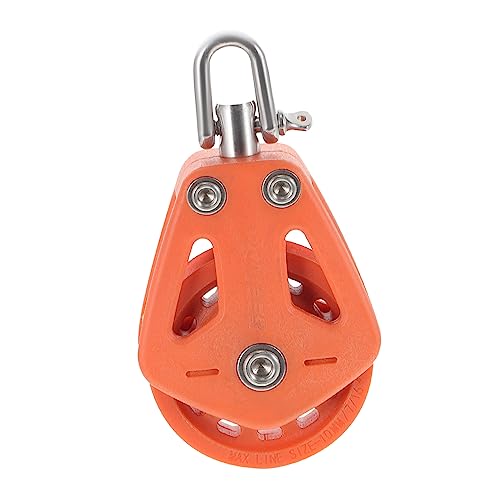 BCOATH Single Sailing Pulley Block Nylon Roller Marine Grade Yacht Rigging Sailboat Lifting Tool