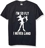 Disney unisex adult Peter Pan Tinkerbell I'm So Fly Neverland Graphic T-shirt T Shirt, Black, Large...