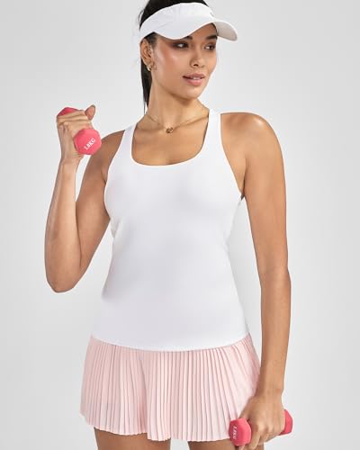 Image of RUNNING GIRL Workout Tops for Women,Racerback Tank Tops with Built in Bras,Padded Sports Bra Yoga Tank Athletic Tops