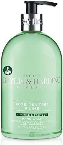 Baylis & Harding Aloe, Tea Tree & Lime Anti-Bacterial Hand Wash 500ml, Pack of 3 - Vegan Friendly