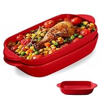 Plats Airfryer Micro-ondes Plats à Gratin Céramique 400ml - Lot De 4 Mini Plats 14.5x11.5x5.5cm - Four, Micro-ondes, Friteuse Air - Blanc Plats Four Micro-ondes Friteuse Air