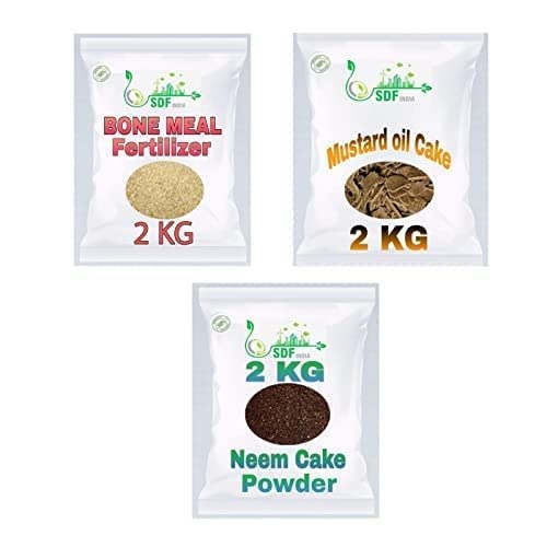 SDF INDIA Combo Pack of 3(2KG Bonemeal Fertilizer /2KG Mustard Oil Cake /2KG Neem Cake Powder) (B0B7B7PFYD) Amazon Price History, Amazon Price Tracker
